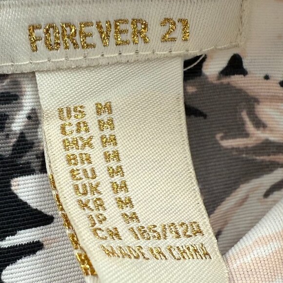 Forever 21 A-Line Dress Floral medium Zipper fit & Flare Mini Lined Sleeveless - Picture 2 of 14